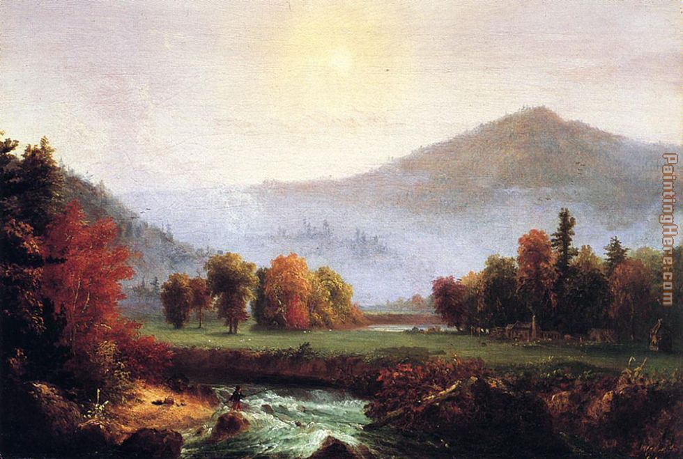 A View in the United States of America in Autumn painting - Thomas Cole A View in the United States of America in Autumn art painting
